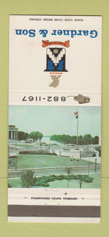 Matchbook Cover - Gardner and Son Funeral Home Vincennes IN 30 Strike