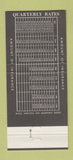 Matchbook Cover - Owens Brumley Funeral Home Fort Worth Bowie TX 30 Strike