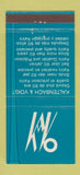 Matchbook Cover - Kaltenbach Voight Brussels Belgium WEAR 30 Strike