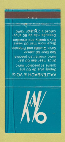 Matchbook Cover - Kaltenbach Voight Brussels Belgium WEAR 30 Strike