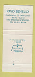 Matchbook Cover - Kaltenbach Voight Brussels Belgium WEAR 30 Strike