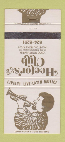 Matchbook Cover - Hector's Club Houston TX Latin Music 30 Strike