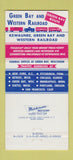 Matchbook Cover - Green Bay Route Railroad 30 Strike