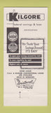 Matchbook Cover - Kilgore Savings and Loan Kilgore TX 30 Strike