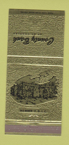 Matchbook Cover - County Bank of St Charles MO 30 Strike