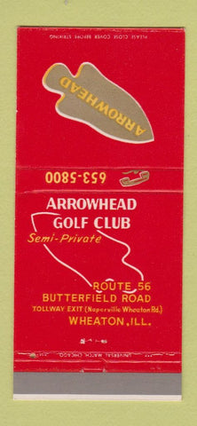 Matchbook Cover - Arrowhead Golf Club Wheaton IL 30 Strike
