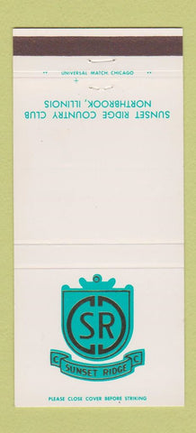 Matchbook Cover - Sunset Ridge Country Club Northbrook IL 30 Strike