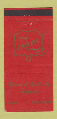 Matchbook Cover - Dawson Spotts Insurance Milton Watsontown PA 30 Strike