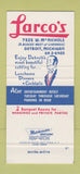 Matchbook Cover - Larco's Detroit MI restaurant 30 Strike