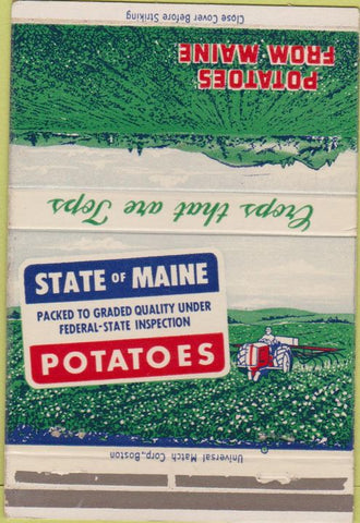 Matchbook Cover - Maine Potatoes 40 Strike