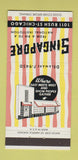 Matchbook Cover - Singapore Restaurant Chicago IL 30 Strike