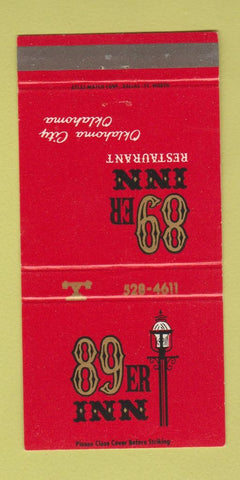 Matchbook Cover - 89er Inn Oklahoma City OK 30 Strike
