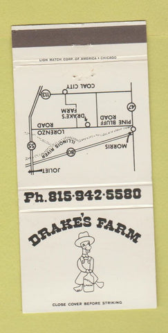 Matchbook Cover - Drake's Farm Morris IL 30 Strike