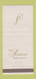 Matchbook Cover - The Seasons Miami Beach FL 30 Strike