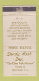 Matchbook Cover - Shady Rest Inn Freehold NJ WEAR 30 Strike