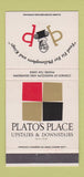 Matchbook Cover - Plato's Place Chicago IL 30 Strike