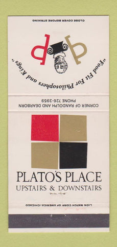 Matchbook Cover - Plato's Place Chicago IL 30 Strike