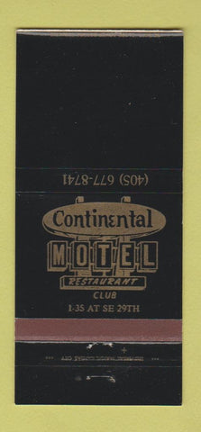 Matchbook Cover - Continental Motel Restaurant Oklahoma City OK 30 Strike