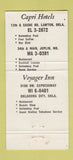 Matchbook Cover - Voyager Inn Oklahoma City OK 30 Strike