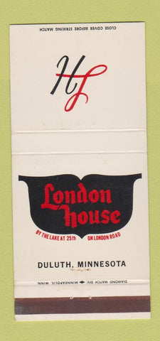 Matchbook Cover - London House Duluth MN 30 Strike