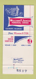 Matchbook Cover - William Jones Funeral Home Claymont DE 30 Strike
