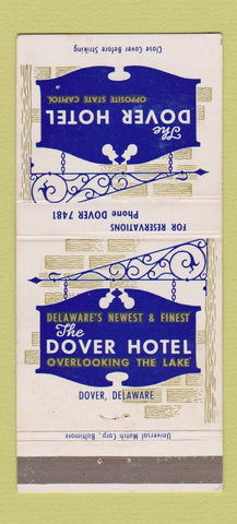Matchbook Cover - Dover Hotel Dover DE 30 Strike
