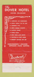 Matchbook Cover - Dover Hotel Dover DE 30 Strike