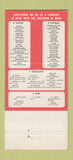 Matchbook Cover - McArdle Desco Valves Pipe Fittings New Castle DE 30 Strike