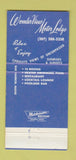 Matchbook Cover - Bal Harbor ME Wonder View Motor Lodge 30 Strike