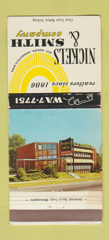 Matchbook Cover - Nickels & Smith Real Estate Minneapolis MN WEAR 30 Strike