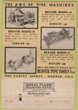 Matchbook Cover - Beaver Pipe Tools Warren OH WEAR 40 Strike