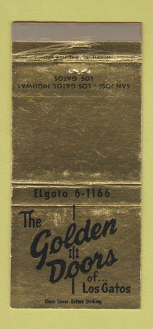 Matchbook Cover - Golden Doors of Los Gatos CA WEAR 30 Strike