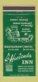 Matchbook Cover - La Hacienda Inn Saratoga Los Gatos CA 30 Strike