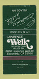 Matchbook Cover - Lawrence Welk Village Inn Escondido CA WEAR 30 Strike