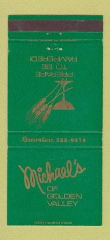 Matchbook Cover - Michael's of Golden Valley Minneapolis MN 30 Strike