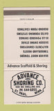 Matchbook Cover - Advance Shoring Hoists St Paul MN 30 Strike
