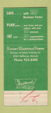 Matchbook Cover - Rotary Manifold Forms Detroit MI SAMPLE 30 Strike