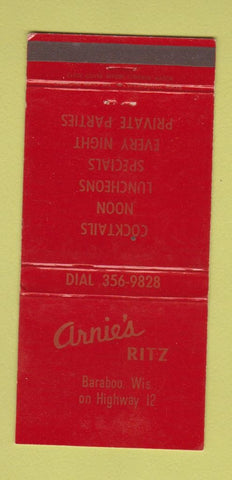 Matchbook Cover - Arnie's Ritz Baraboo WI 30 Strike