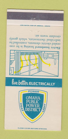 Matchbook Cover - Omaha Public Power District NE 30 Strike