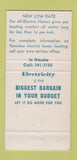 Matchbook Cover - Omaha Public Power District NE 30 Strike