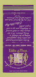 Matchbook Cover - Eddie Mays Restaurants Portalnd OR Reno CREASE 30 Strike