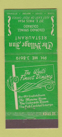 Matchbook Cover - Village Inn Restaurant Colorado Springs 30 Stick