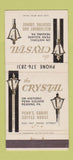 Matchbook Cover - Crystal Restaurant Reading PA 30 Strike