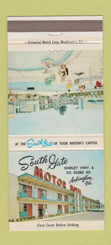 Matchbook Cover - South Gate Motor Inn Arlington VA 30 Strike