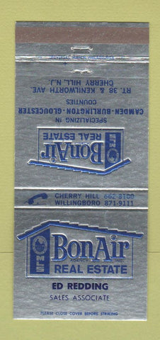 Matchbook Cover - Bon Air Real Estate Cherry Hill NJ 30 Strike