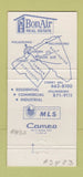 Matchbook Cover - Bon Air Real Estate Cherry Hill NJ 30 Strike
