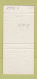 Matchbook Cover - Leounes Towne Talk Restaurant Wilmington DE 30 Strike