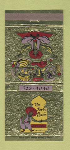 Matchbook Cover - The Forty Thieves Restaurant Birmingham AL 30 Strike