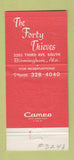 Matchbook Cover - The Forty Thieves Restaurant Birmingham AL 30 Strike