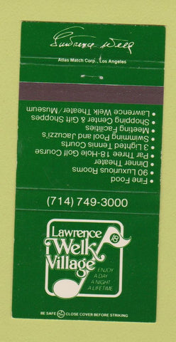Matchbook Cover - Lawrence Welk Village Inn Escondido CA 30 Strike